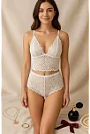Kadın Beyaz Dantel Bralet Şort Takımı – Romantik Ve Zarif İç Giyim