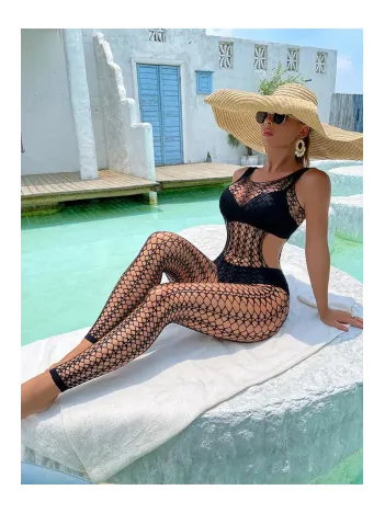 Kadın Seksi Fantazi File Çorabı Utra Esnek Büyük Beden Uygun