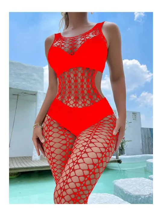 Kadın Seksi Fantazi File Çorabı Utra Esnek Büyük Beden Uygun
