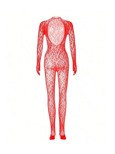 Kadın Seksi Leopar Desenli Transparan File Tulum Uzun Kollu Eldivenli Büyük Beden Vücut Çorabı Kadın Seksi Leopar Desenli Transparan File Tulum Uzun Kollu Eldivenli Büyük Beden Vücut Çorabı