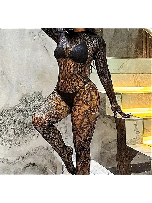Kadın Seksi Leopar Desenli Transparan File Tulum Uzun Kollu Eldivenli Büyük Beden Vücut Çorabı Kadın Seksi Leopar Desenli Transparan File Tulum Uzun Kollu Eldivenli Büyük Beden Vücut Çorabı