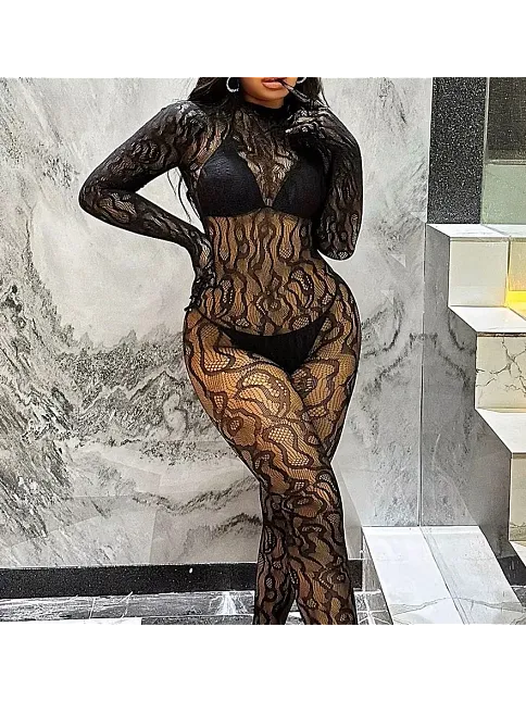 Kadın Seksi Leopar Desenli Transparan File Tulum Uzun Kollu Eldivenli Büyük Beden Vücut Çorabı Kadın Seksi Leopar Desenli Transparan File Tulum Uzun Kollu Eldivenli Büyük Beden Vücut Çorabı