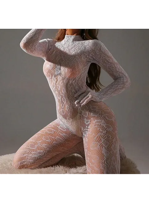 Kadın Seksi Leopar Desenli Transparan File Tulum Uzun Kollu Eldivenli Büyük Beden Vücut Çorabı Kadın Seksi Leopar Desenli Transparan File Tulum Uzun Kollu Eldivenli Büyük Beden Vücut Çorabı