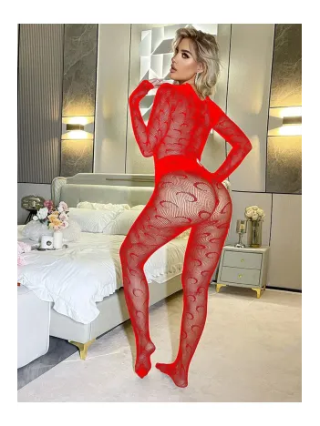 Kadın Seksi Özel Bölgesi Açık Fileli Fantezi Büük Bedenlere Uygun Utlra Esnek Vücut Çorabı..