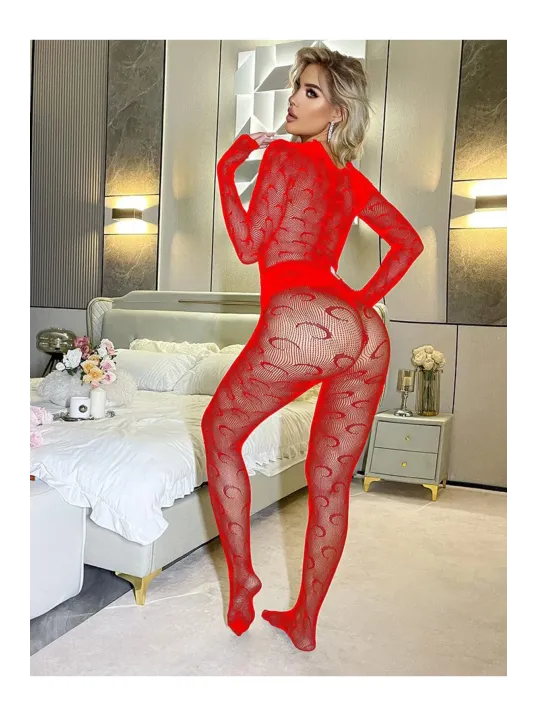 Kadın Seksi Özel Bölgesi Açık Fileli Fantezi Büük Bedenlere Uygun Utlra Esnek Vücut Çorabı..