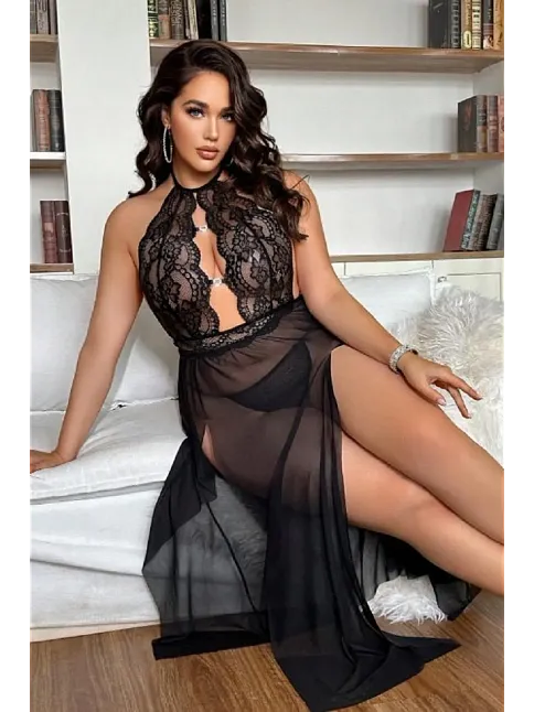 Uzun Gecelik Yırtmaçlı Dantel Göğüs detaylı Sık Romantik Kadın Gecelik Uzun Gecelik Yırtmaçlı Dantel Göğüs detaylı Sık Romantik Kadın Gecelik