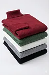 5'li Siyah, Beyaz, Bordo, Gri, Haki Unisex Kaşkorse Boğazlı Full Likralı Fitilli Body Kazak