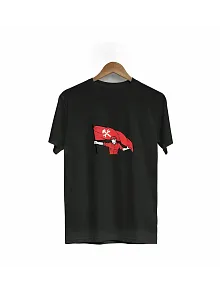 1 Mayıs Emekçilerimiz İçin Tişört Özel Tasarım Bayraklı Emekçi Baskılı T-shirt - Siyah
