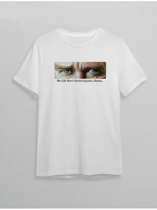 10 Kasım Unisex Atatürk Baskılı T-shirt - Beyaz 10 Kasım Unisex Atatürk Baskılı T-shirt - Beyaz