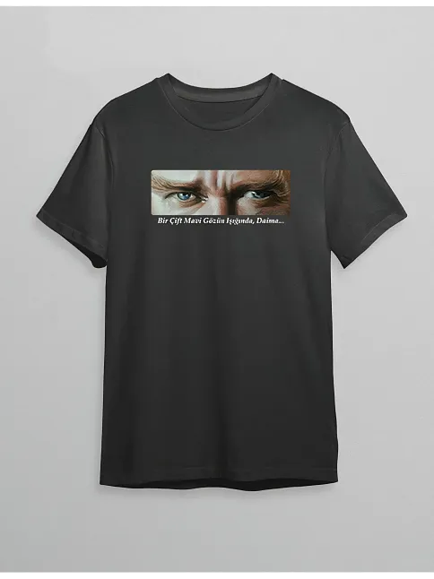 10 Kasım Unisex Atatürk Baskılı T-shirt - Siyah