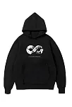 10 Kasıma Özel Üç İplik Kapüşonlu Baskılı Sweatshirt - Siyah