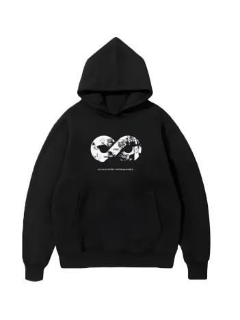10 Kasıma Özel Üç İplik Kapüşonlu Baskılı SweatShirt - Siyah 10 Kasıma Özel Üç İplik Kapüşonlu Baskılı SweatShirt - Siyah