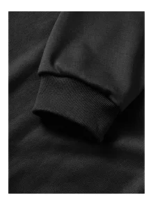 10 Kasıma Özel Üç İplik Kapüşonlu Baskılı Sweatshirt - Siyah