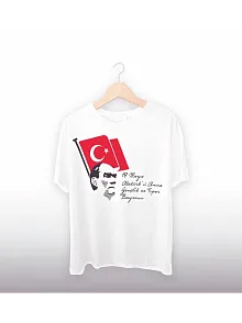 19 Mayıs 20/1 Baskılı T-shirt - Beyaz