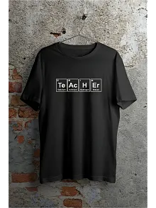 24 Kasım Öğretmenler Günü Baskılı Özel T-shirt - Siyah