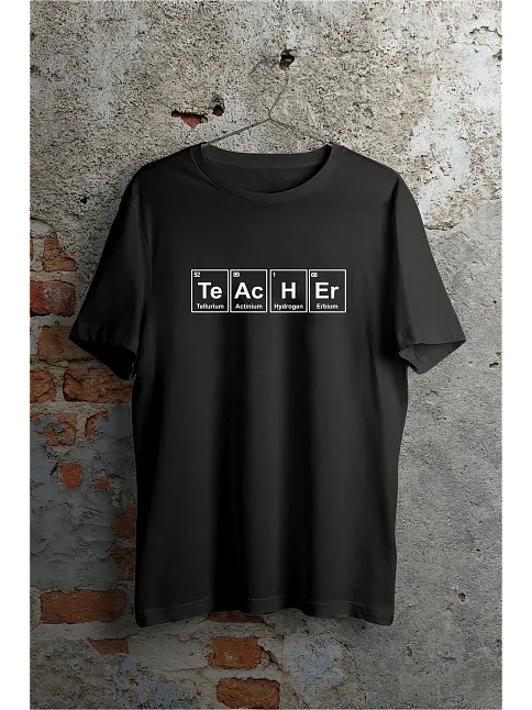 24 Kasım Öğretmenler Günü Baskılı Özel T-shirt - Siyah
