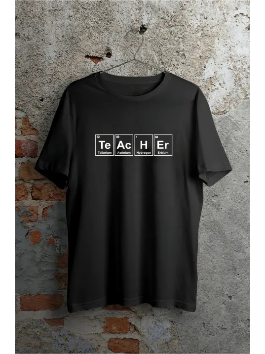 24 Kasım Öğretmenler Günü Baskılı Özel T-shirt - Siyah