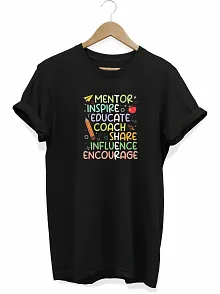 24 Kasım Öğretmenler Günü Baskılı T-shirt - Siyah