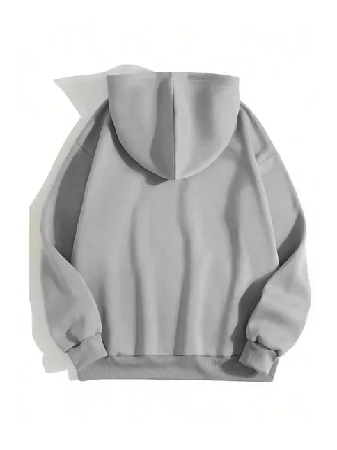 3 İplik Pamuklu Unisex Kapşonlu Sweetshirt - Gri