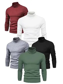 5 Adet Unisex Kaşkorse Boğazlı Full Likralı Fitilli Body Kazak