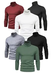 6 Adet Unisex Kaşkorse Boğazlı Full Likralı Fitilli Body Kazak