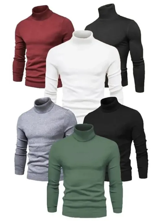 6 Adet Unisex Kaşkorse Boğazlı Full Likralı Fitilli Body Kazak