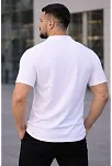 Erkek Waffle Kumaş Kısa Kollu Düğmeli Açık Yaka Regular Fit Gömlek - Beyaz