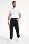 Erkek Jogger Eşofman Altı Rahat Kalıp, Cepli, Lastikli Paça, Günlük Spor Pantolon - Siyah Erkek Jogger Eşofman Altı Rahat Kalıp, Cepli, Lastikli Paça, Günlük Spor Pantolon - Siyah