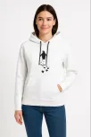 Kadın Nihilist Penguen Temalı Oversize Kapüşonlu Sweatshirt - Beyaz Kadın Nihilist Penguen Temalı Oversize Kapüşonlu Sweatshirt - Beyaz