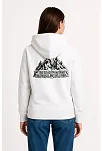 Kadın Nihilist Penguen Temalı Oversize Kapüşonlu Sweatshirt - Beyaz