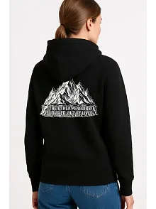 Kadın Nihilist Penguen Temalı Oversize Kapüşonlu Sweatshirt - Siyah