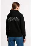 Kadın Nihilist Penguen Özel Tasarım Oversize Kapüşonlu Sweatshirt - Siyah