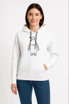 Kadın Nihilist Penguen Özel Tasarım Oversize Kapüşonlu Sweatshirt - Beyaz