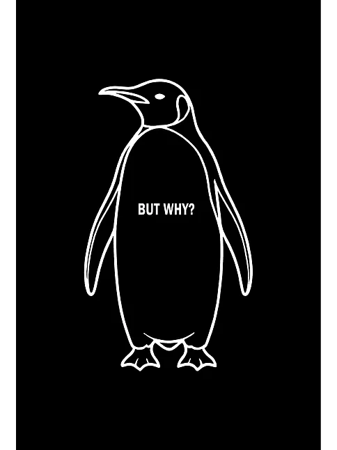 Erkek Nihilist Penguen Özel Tasarım Oversize Bisiklet Yaka Tişört - Siyah