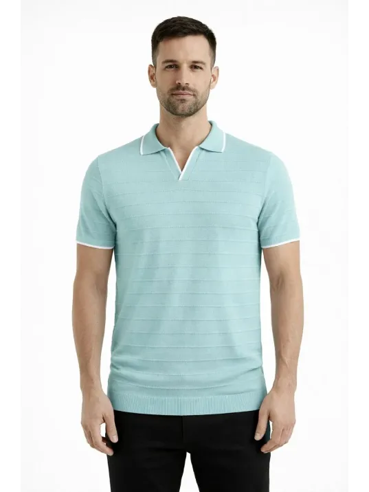 Erkek 3’lü Paket Triko Yakalı Düğmesiz Açık Yaka Fitilli Kısa Kollu Regular Fit Tişört - Bej, Beyaz, Mint Yeşili Erkek 3’lü Paket Triko Yakalı Düğmesiz Açık Yaka Fitilli Kısa Kollu Regular Fit Tişört - Bej, Beyaz, Mint Yeşili