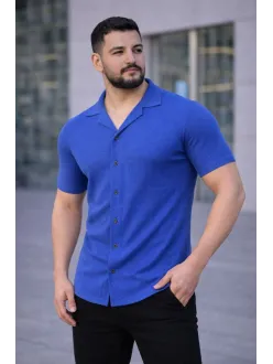 Erkek Waffle Dokuma Açık Yakalı Düğmeli Regular Kalıp 3’lü Gömlek Seti - Gri, Saks Mavisi, Beyaz Erkek Waffle Dokuma Açık Yakalı Düğmeli Regular Kalıp 3’lü Gömlek Seti - Gri, Saks Mavisi, Beyaz