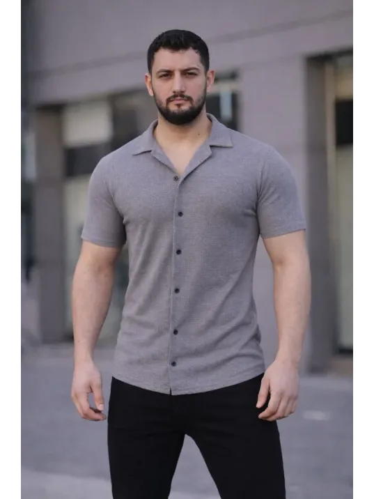 Erkek Waffle Dokuma Açık Yakalı Düğmeli Regular Kalıp 3’lü Gömlek Seti - Gri, Saks Mavisi, Beyaz Erkek Waffle Dokuma Açık Yakalı Düğmeli Regular Kalıp 3’lü Gömlek Seti - Gri, Saks Mavisi, Beyaz