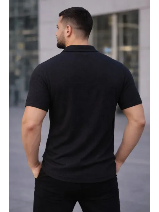 Erkek Waffle Dokuma Açık Yakalı Düğmeli Regular Kalıp 3’lü Gömlek Seti - Siyah, Kırmızı, Beyaz Erkek Waffle Dokuma Açık Yakalı Düğmeli Regular Kalıp 3’lü Gömlek Seti - Siyah, Kırmızı, Beyaz