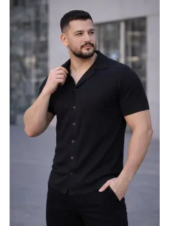 Erkek Waffle Dokuma Açık Yakalı Düğmeli Regular Kalıp 3’lü Gömlek Seti - Siyah, Haki, Lacivert Erkek Waffle Dokuma Açık Yakalı Düğmeli Regular Kalıp 3’lü Gömlek Seti - Siyah, Haki, Lacivert