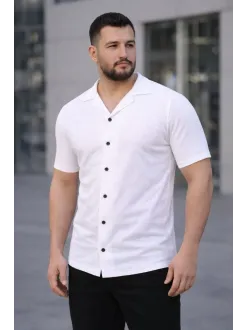 Erkek Waffle Dokuma Açık Yakalı Düğmeli Regular Kalıp 3’lü Gömlek Seti - Bej, Beyaz, Lacivert Erkek Waffle Dokuma Açık Yakalı Düğmeli Regular Kalıp 3’lü Gömlek Seti - Bej, Beyaz, Lacivert