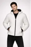 Erkek Şişme Kapüşonlu Fermuarlı Mont Su İtici Kapitone Astarlı Kumaş Cepli Kışlık Rahat Kalıp - Krem Erkek Şişme Kapüşonlu Fermuarlı Mont Su İtici Kapitone Astarlı Kumaş Cepli Kışlık Rahat Kalıp - Krem
