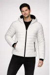 Erkek Şişme Kapüşonlu Fermuarlı Mont Su İtici Kapitone Astarlı Kumaş Cepli Kışlık Rahat Kalıp - Krem Erkek Şişme Kapüşonlu Fermuarlı Mont Su İtici Kapitone Astarlı Kumaş Cepli Kışlık Rahat Kalıp - Krem