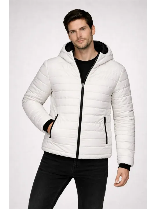 Erkek Şişme Kapüşonlu Fermuarlı Mont Su İtici Kapitone Astarlı Kumaş Cepli Kışlık Rahat Kalıp - Krem Erkek Şişme Kapüşonlu Fermuarlı Mont Su İtici Kapitone Astarlı Kumaş Cepli Kışlık Rahat Kalıp - Krem