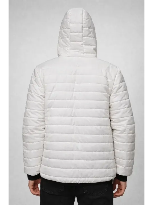 Erkek Şişme Kapüşonlu Fermuarlı Mont Su İtici Kapitone Astarlı Kumaş Cepli Kışlık Rahat Kalıp - Krem Erkek Şişme Kapüşonlu Fermuarlı Mont Su İtici Kapitone Astarlı Kumaş Cepli Kışlık Rahat Kalıp - Krem