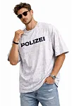 Erkek Asit Yıkamalı Oversize Tişört Ön Ve Arkası Baskılı %100 Pamuk Street Style T-shirt - Beyaz