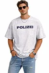Erkek Asit Yıkamalı Oversize Tişört Ön Ve Arkası Baskılı %100 Pamuk Street Style T-shirt - Beyaz
