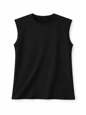 Oversize Kadın Atlet Salaş Kalıp Bisiklet Yaka Basic Yazlık Spor Bluz - Siyah Oversize Kadın Atlet Salaş Kalıp Bisiklet Yaka Basic Yazlık Spor Bluz - Siyah