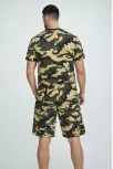 Erkek Kamuflaj Desenli Tişört Şort Takım – Regular Fit Günlük Spor 2’li Yazlık Kombin - Kamuflaj