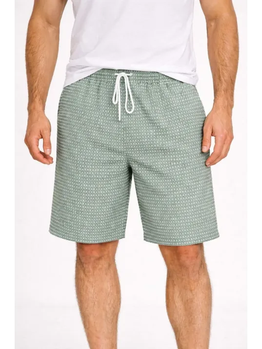 Erkek Pötikareli Şort – Beli Lastikli Bağcıklı, Cepli, Rahat Kesim Günlük Yazlık Şort - Mint Yeşili Erkek Pötikareli Şort – Beli Lastikli Bağcıklı, Cepli, Rahat Kesim Günlük Yazlık Şort - Mint Yeşili