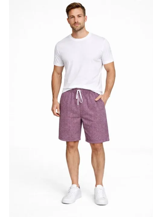 Erkek Pötikareli Şort – Beli Lastikli Bağcıklı, Cepli, Rahat Kesim Günlük Yazlık Şort - Gül Kurusu Erkek Pötikareli Şort – Beli Lastikli Bağcıklı, Cepli, Rahat Kesim Günlük Yazlık Şort - Gül Kurusu